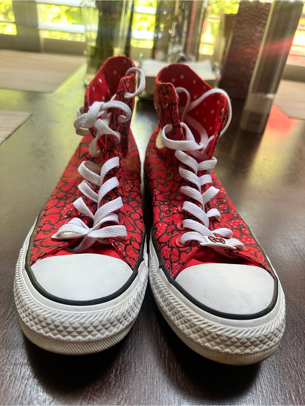 Size 9 Limited Edition Converse Hello Kitty High-Top Canvas Sneakers